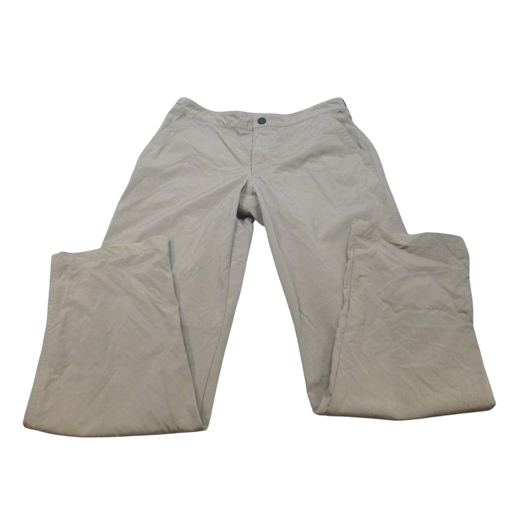 Patagonia Womens Tan Khaki Nylon Hiking Outdoor Pants Size 10 Buckle Waist 33x31